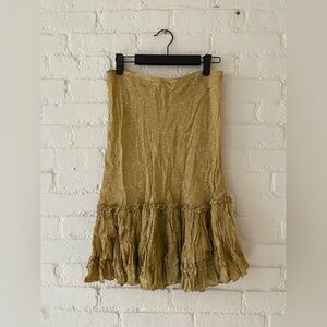 Agneta Eckemyr Floral Tan Skirt